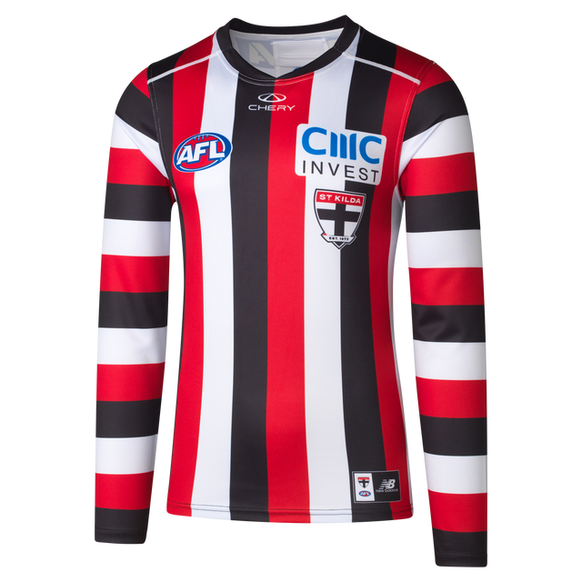 Women's St Kilda Saints 2025 Third Long Sleeve Candy Stripe Guernsey