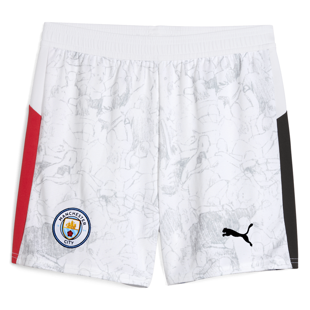 Kinder Manchester City 2025/26 KidSuper Shorts - Weiß