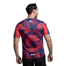 Damen Cruz Azul 2025/26 Drittes Aufwärmshirt – Rot/Marineblau