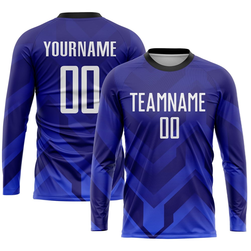 Jersey Dark Custom Sublimation Royal-Navy Soccer White Purple Uniform