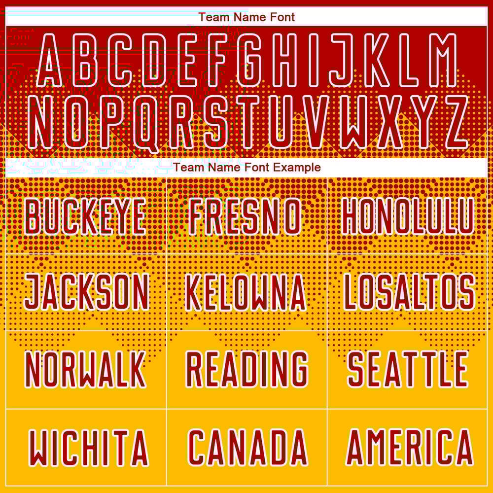 Custom Red-White Uniform Gold Jersey Soccer Sublimation