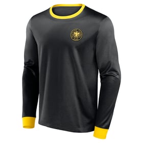 Maillot rétro capitaine manches longues domicile noir Allemagne 1974 homme