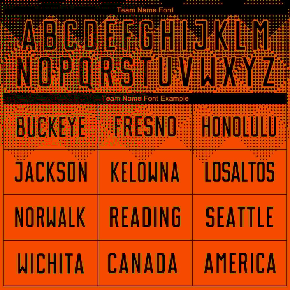 Black Gradient Custom Shape Orange Soccer Jersey Sublimation Square Uniform