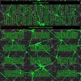 Uniform Soccer Black Neon Jersey Custom Green Sublimation