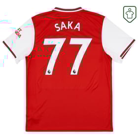 Herren Arsenal 2019/20 Heim Retro Shirt Saka #77