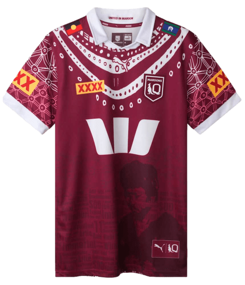 Women's QLD Maroons 2025 Third Indigenous Shirt