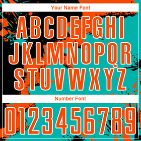 Spalsh Black Jersey Custom Soccer Uniform Sublimation Orange-Aqua