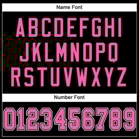 Black Jersey Football Mesh Pink-White Custom Authentic