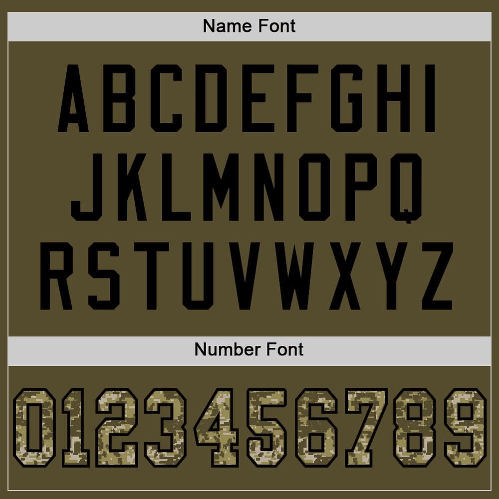 Football Mesh Authentic Jersey To Camo-Black Service Olive Custom Salute