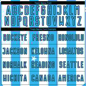 And Jersey White Sky Uniform Squares Soccer Custom Blue-Black Stars Sublimation