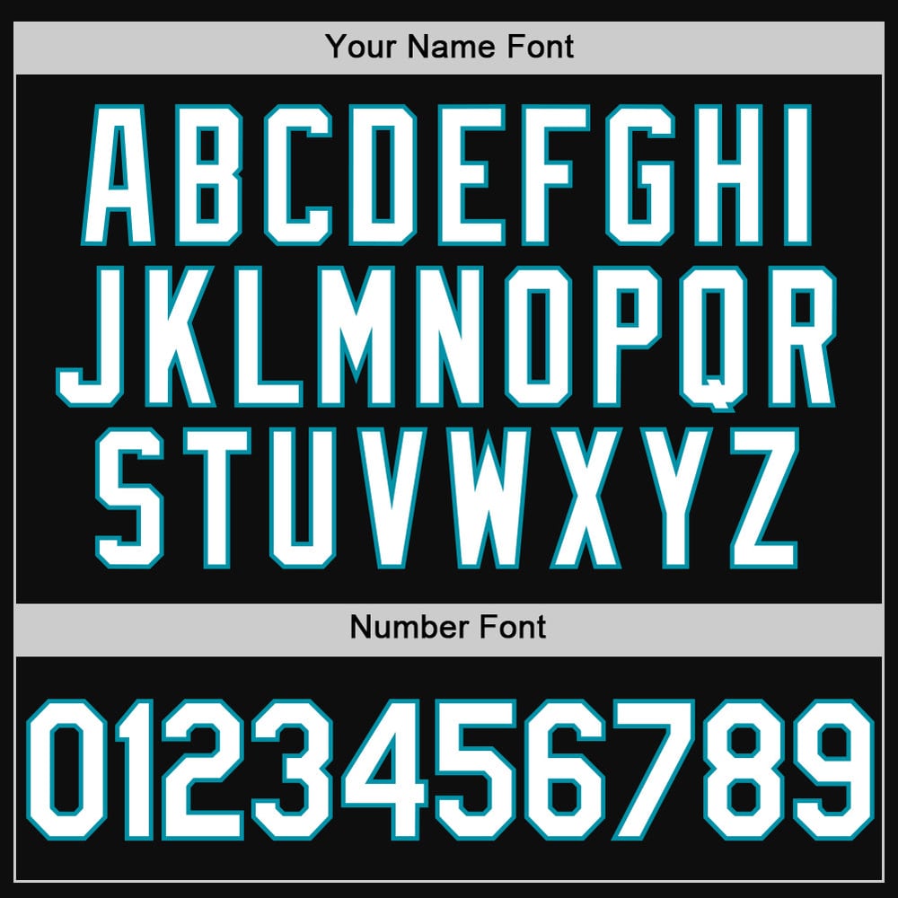 Camiseta de béisbol negra auténtica personalizada en blanco y verde azulado