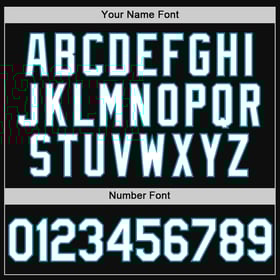 Camiseta de béisbol negra auténtica personalizada en blanco y verde azulado