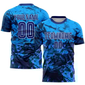 Royal-White Jersey Soccer Tie Custom Uniform Dye Sublimation