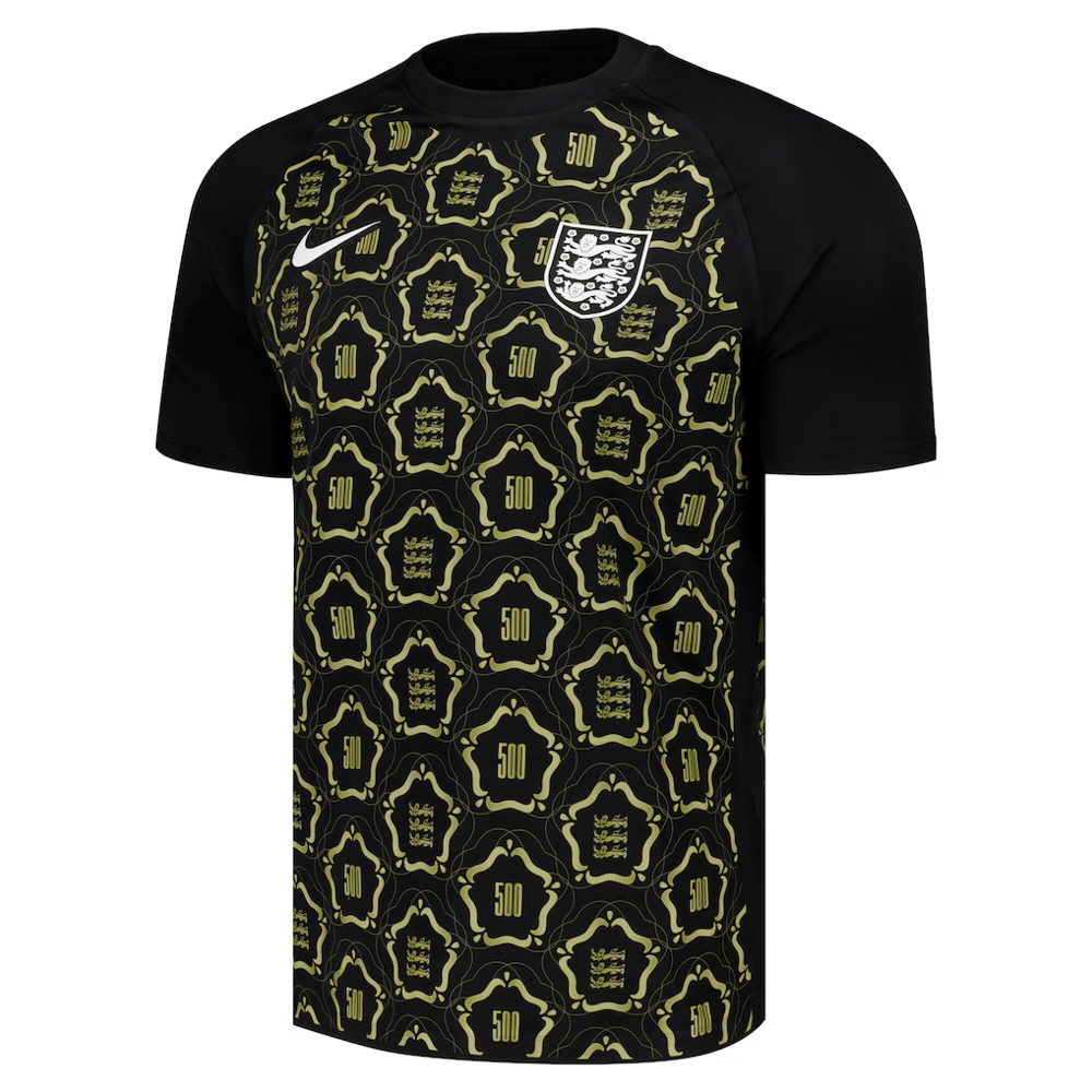 Camiseta Pre-Partido 500 Aniversario England Lionesses Hombre – Negro