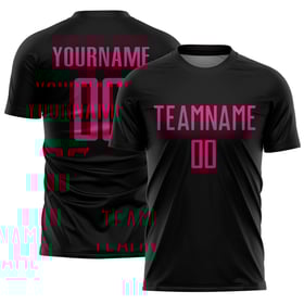 Black Jersey Sublimation Pink Custom Hot Soccer Uniform