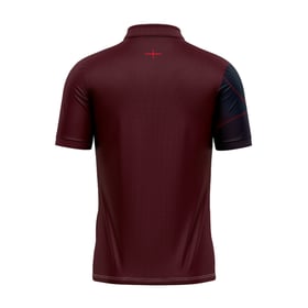 Men's England Rugby 2024/25 Third Warm Up Polo Shirt - Brown