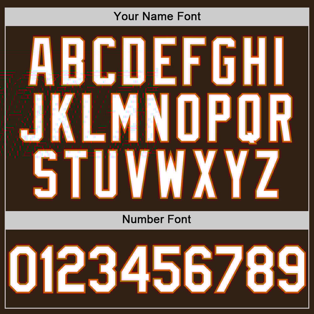 White-Orange Baseball Jersey Sleeveless Custom Authentic Brown