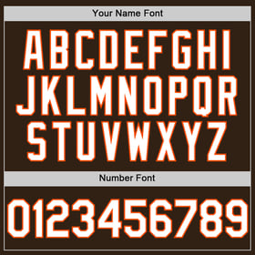 White-Orange Baseball Jersey Sleeveless Custom Authentic Brown