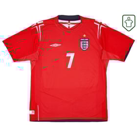 Men's England 2004/06 Away Retro Shirt Beckham #7