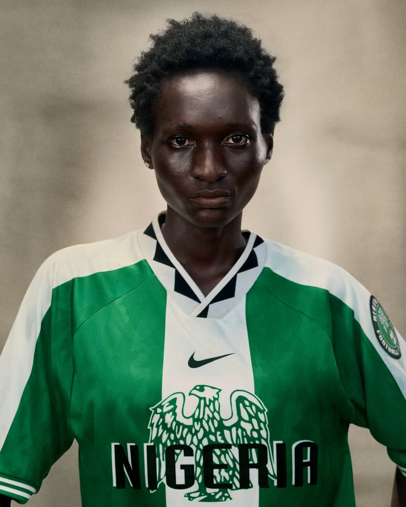 Camiseta local Nigeria 1996 para mujer