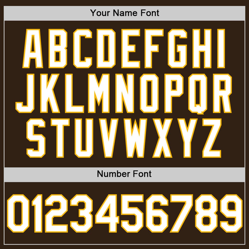 White-Gold Sleeveless Custom Baseball Jersey Authentic Brown