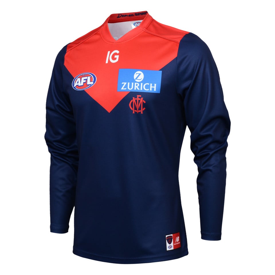 Men's Melbourne Demons 2024 Home Long Sleeve Guernsey