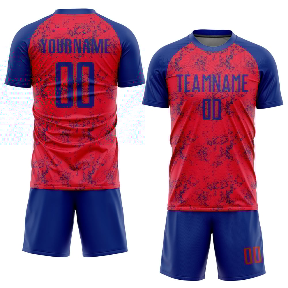 Maillot de football personnalisé à sublimation rouge royal