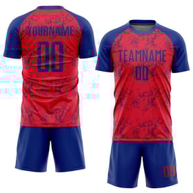 Maillot de football personnalisé à sublimation rouge royal