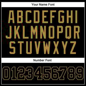 Black Throwback Mesh Authentic Jersey Football Gold Custom Black-Old