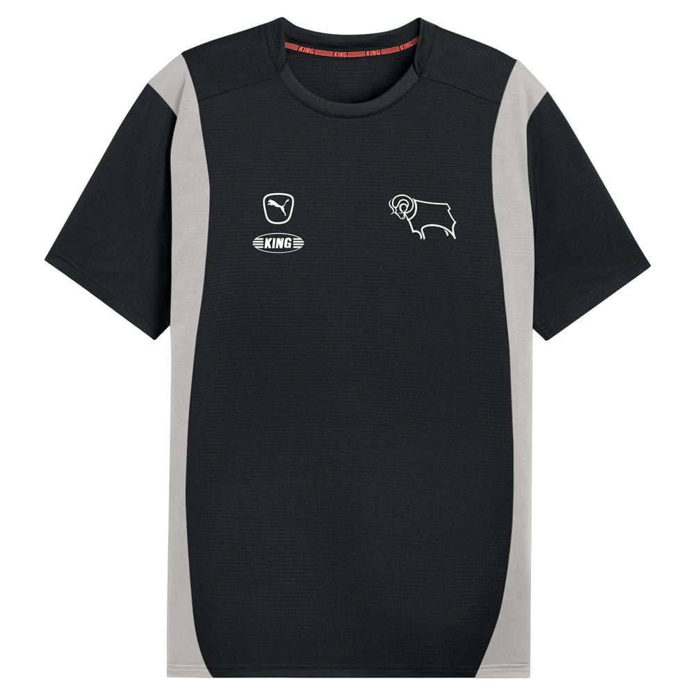 Herren Derby County 2024/25 Dritt Authentisches Pro Warm Up Trainingsshirt - Schwarz