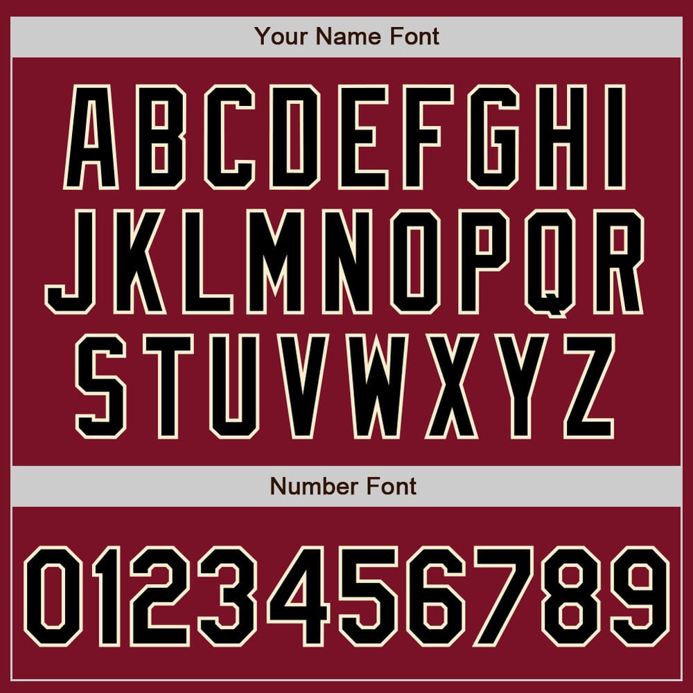 Camiseta de béisbol a rayas auténtica, color crema, personalizada, color carmesí y negro