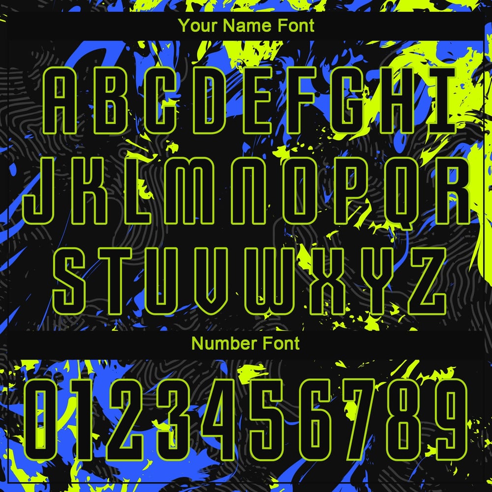 Black Jersey Green-Royal Soccer Neon Uniform Sublimation Custom Black