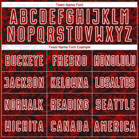 Sublimation Black Fluid Custom Red-White Abstract Soccer Uniform Jersey