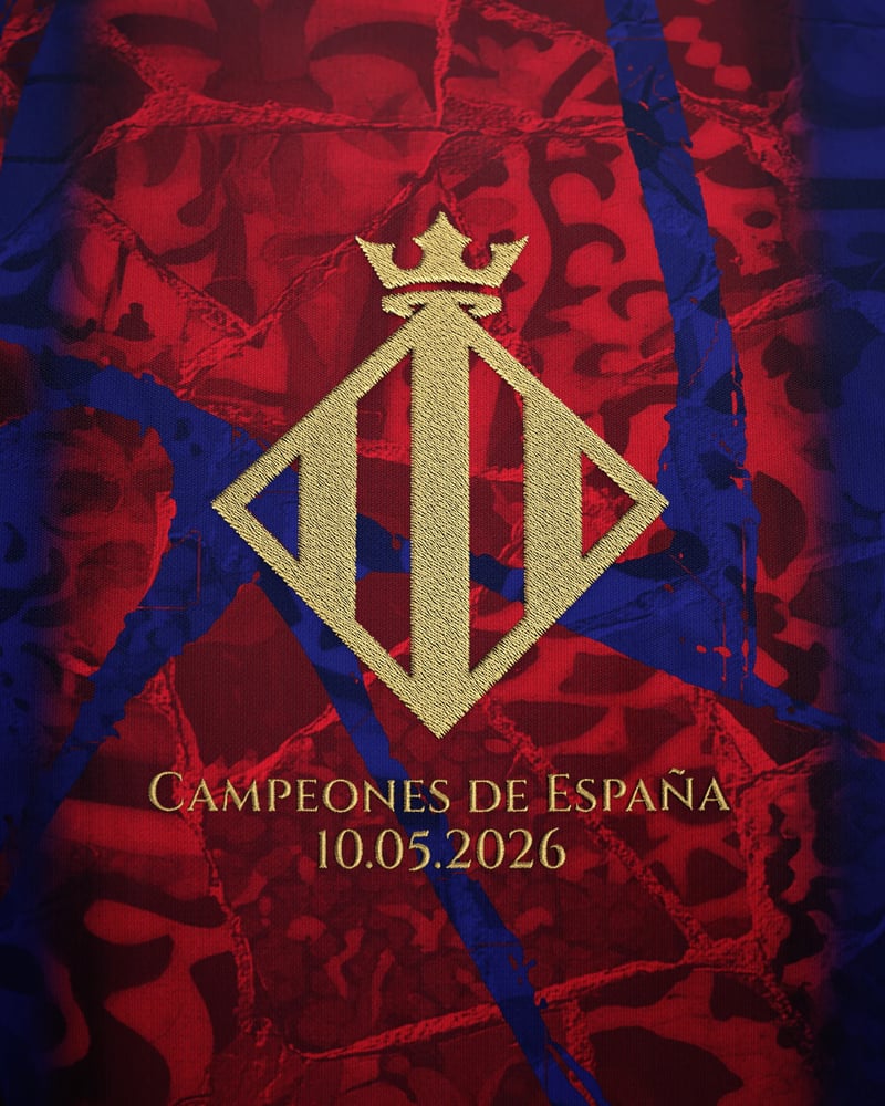 Camiseta Campeones de España FC Barcelona 2026 para Niño - Rojo