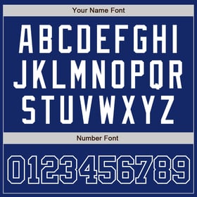 Auténtica camiseta de béisbol Royal-White personalizada