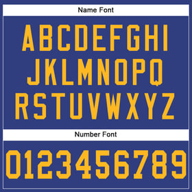 Custom Football Authentic Mesh Gold Royal Jersey