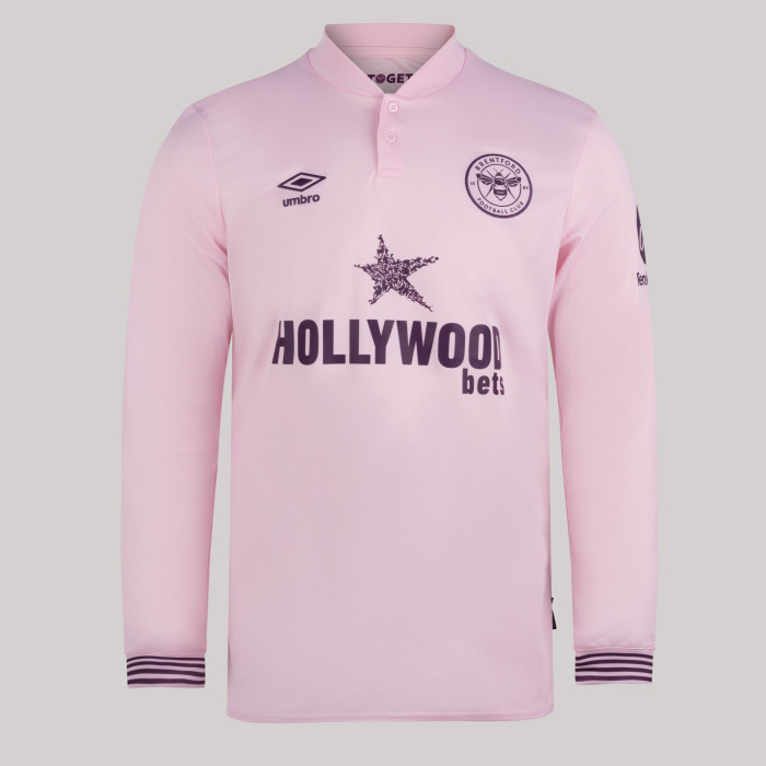 Herren Brentford 2024/25 Ausw채rtstrikot Langarm