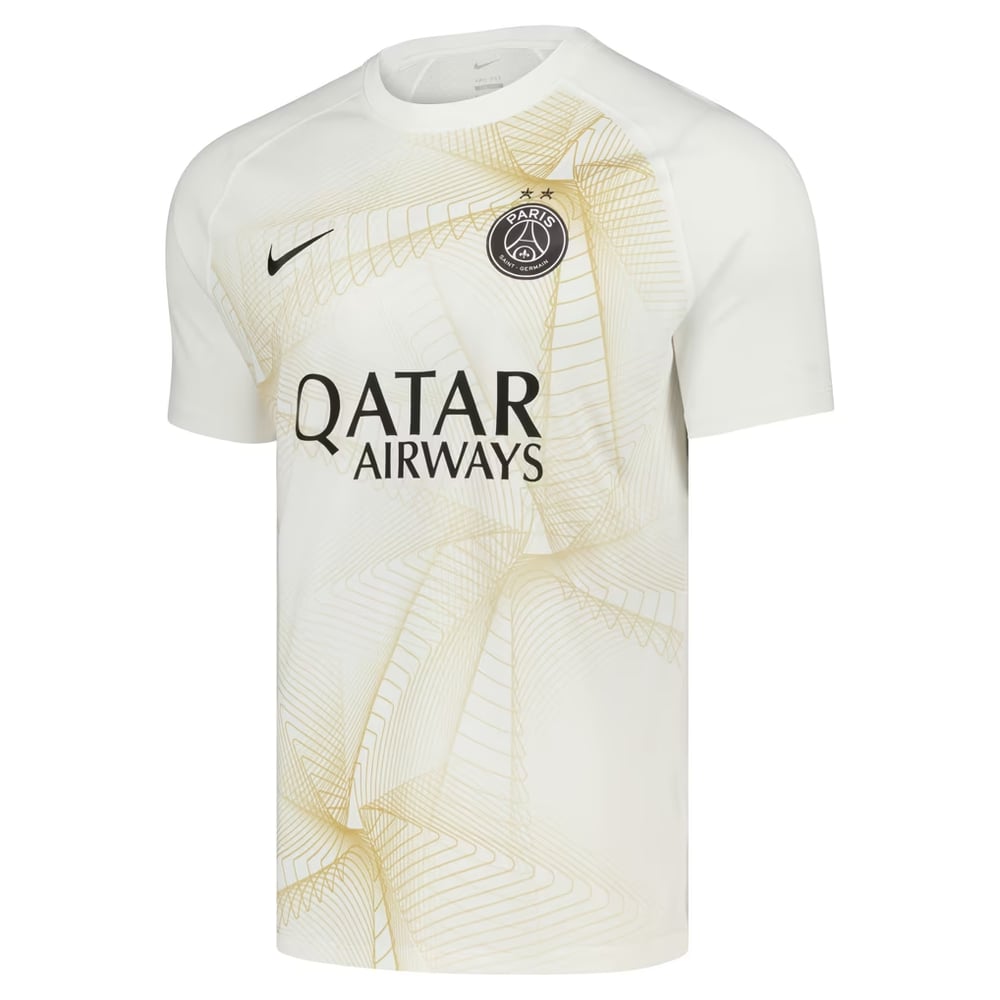 Herren PSG 2026/27 Sonderedition Aufwärmtrikot - Weiß/Gold