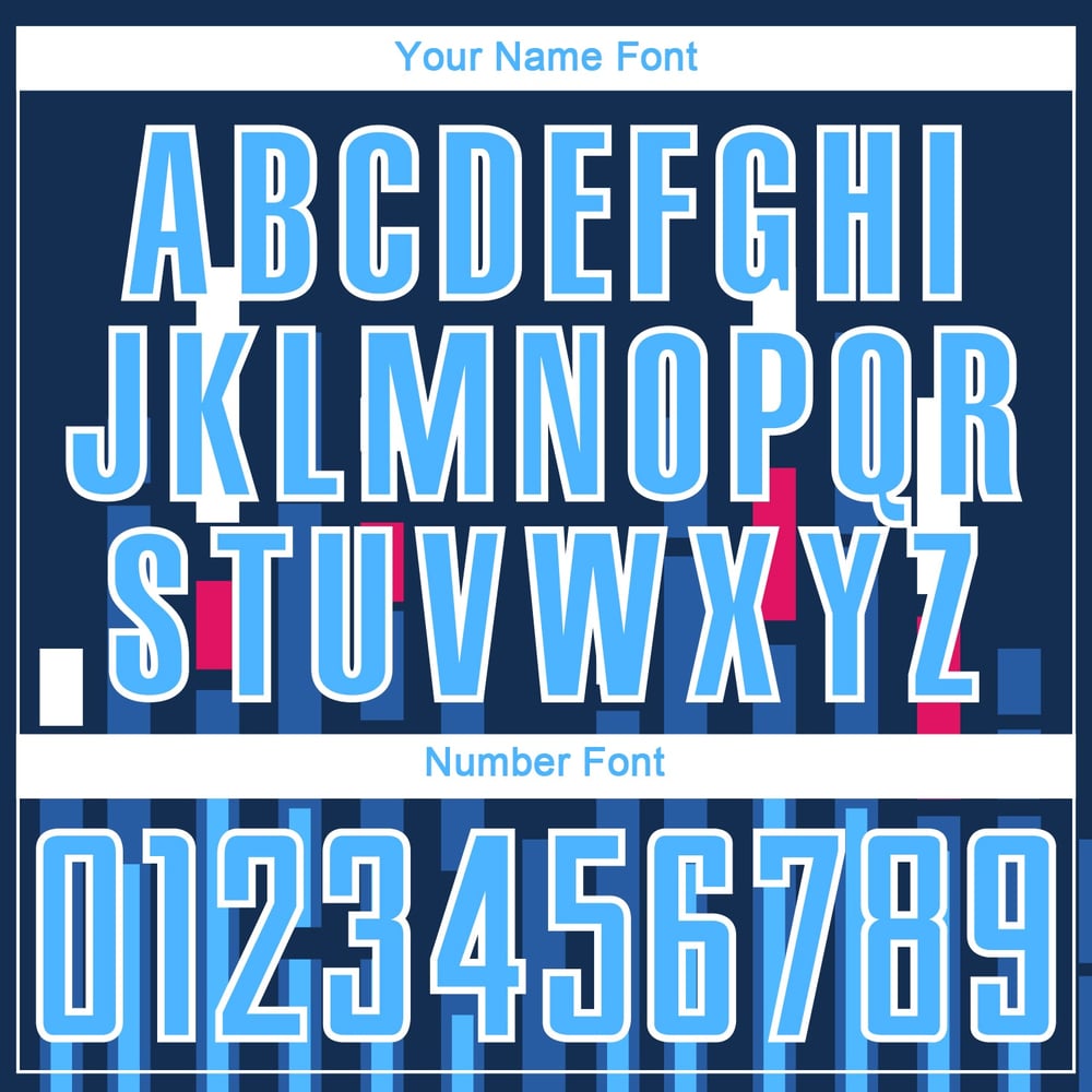 Lines Soccer US Sky Blue-White Blue Custom Sublimation Uniform Navy Jersey