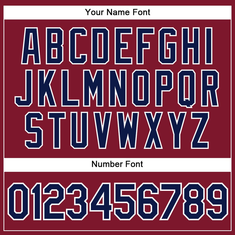 Camiseta de béisbol auténtica personalizada con rayas blancas, azul marino y carmesí