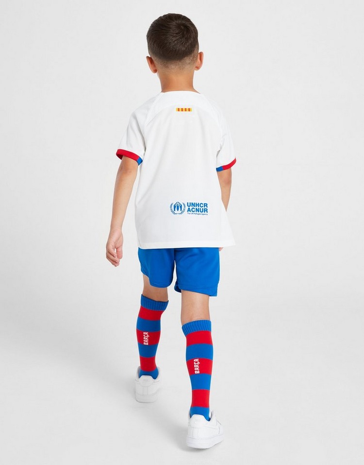 Kinder Barcelona Auswärtstrikot+Kurze Hosen 23/24