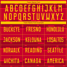 Gold-Black Soccer Uniform Sublimation Custom Red Jersey