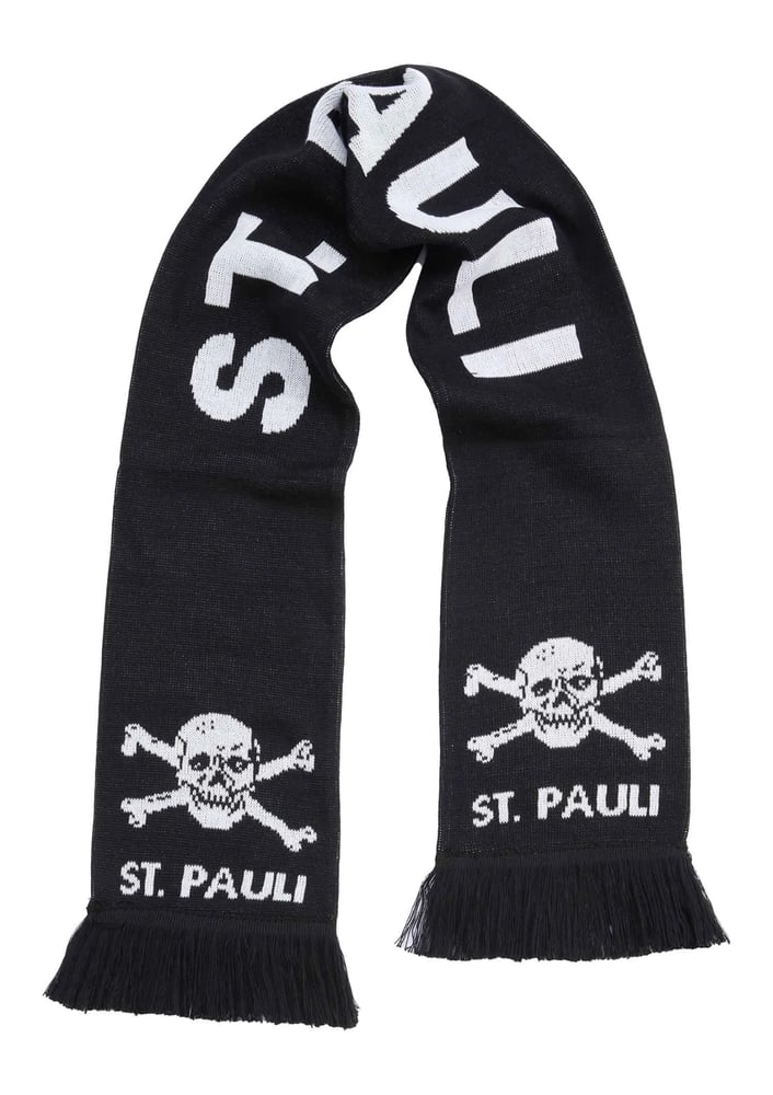 FC St. Pauli Totenkopf und Knochen Schal – Schwarz