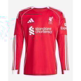 Kid's Liverpool 2025/26 Home Long Sleeve Shirt