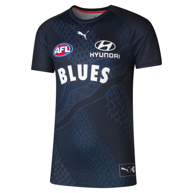 Kid's Carlton Blues 2024 Third Warm Up Shirt