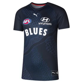 Kid's Carlton Blues 2024 Third Warm Up Shirt