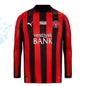 Kid's FC Midtjylland 2025/26 Home Long Sleeve Shirt
