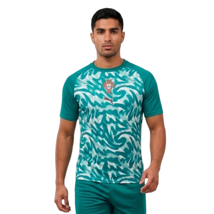 Remera pre partido tercera Portugal 2026 verde hombre