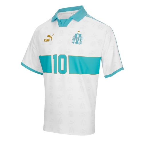 Camiseta Retro King OM #10 - Blanca Hombre