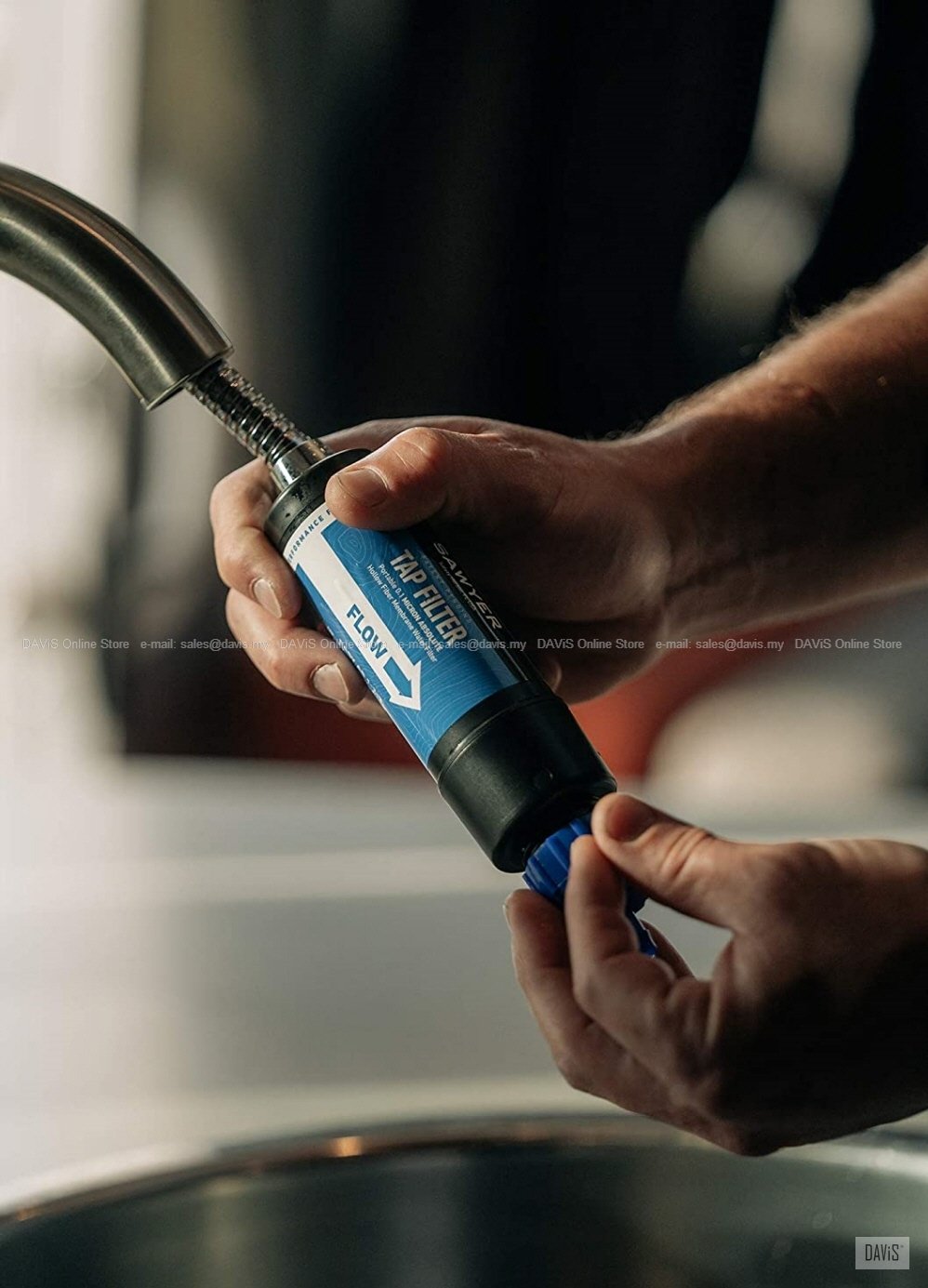 SAWYER Tap Filter - Hiking Camping Scouting Emergency Outdoor Water Tap Removes Bacteria Safe Drinking Water - Image 7